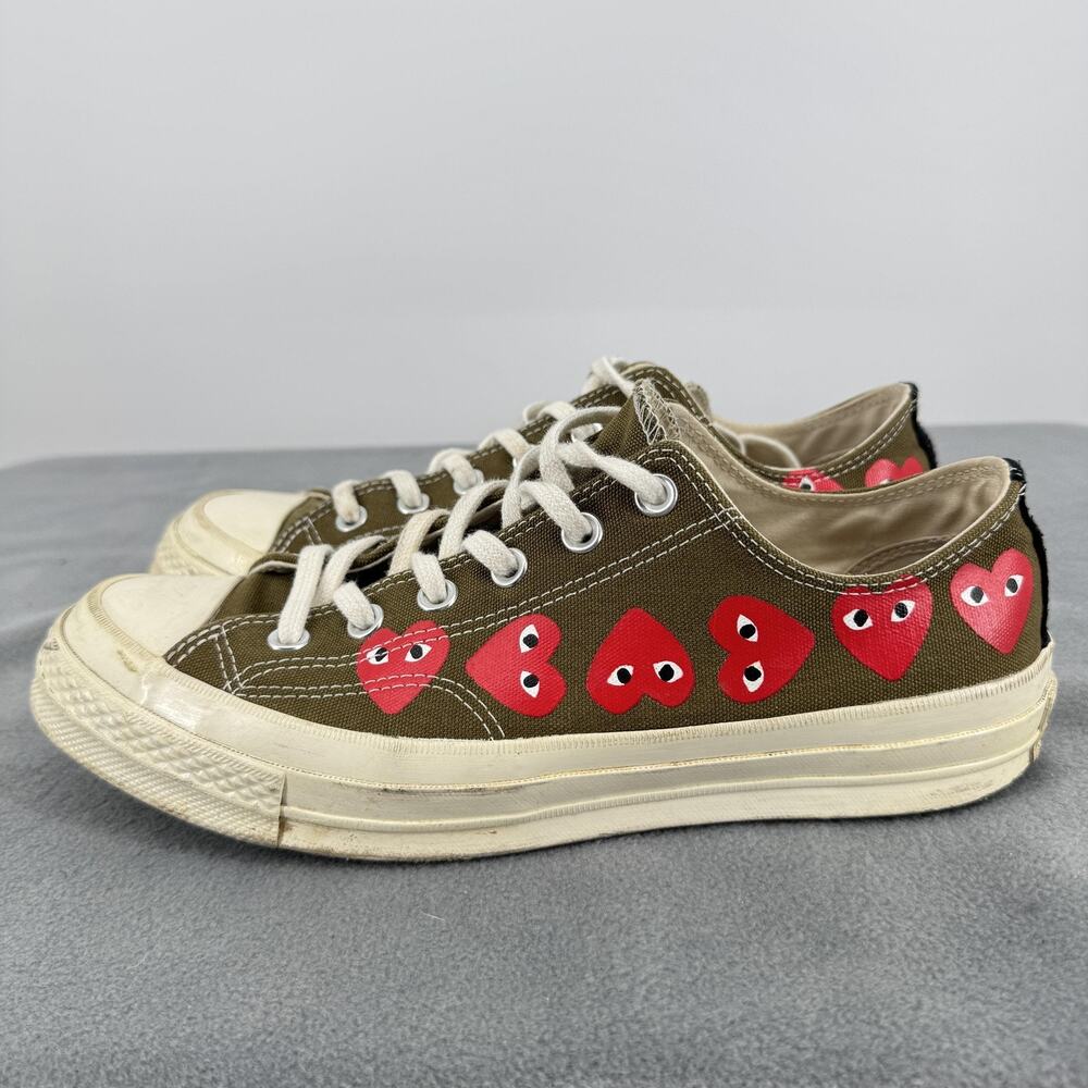 Converse Chuck All‎ Star 70 CDG Play Shoes Mens 8 Womens 10 Green Heart 162976C